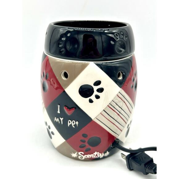 Scentsy PAWS Wax Warmer Full Size Retired 2009 I Love My Pets Tested & Works - Picture 6 of 13